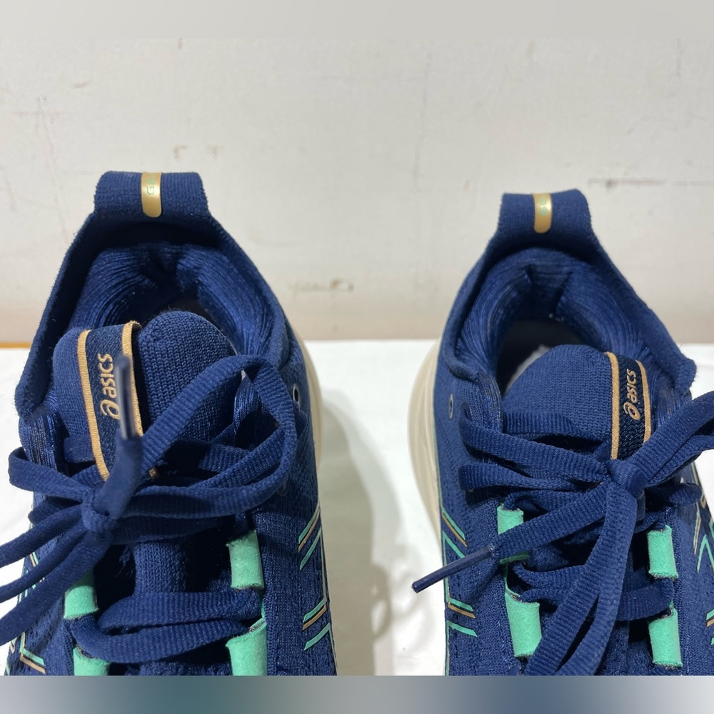 ASICS Womens Gel-Nimbus 26 Size 9 Blue Expanse Aurora Green 1012B601-400 - Picture 5 of 16